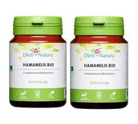 Dieti Natura Hamamelis BIO 200 Cápsulas de Origen Vegetal (Pack de 2) - Complemento Rico en Flavonoides para Tonificar los Vasos Sanguíneos - Combate Problemas Circulatorios - Sin OGM