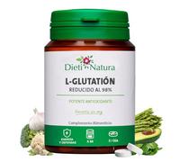 Dieti Natura L-Glutatión Reducido 60 Cápsulas - Potente Antioxidante para Combatir Estrés Oxidativo y Radicales Libres - Apoya la Detoxificación Celular y Rejuvenecimiento - Mejora la Defensa Natural
