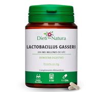 DIETI NATURA Lactobacillus Gasseri 60 Cápsulas - 1 Cápsula Diaria - Probiótico para Bienestar Digestivo - Cápsulas Veganas para Equilibrio de la Microbiota Intestinal y Control de Peso