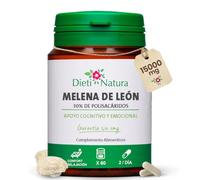 DIETI NATURA Melena de León Alta Potencia 15000mg (Extracto 30:1) - Nootrópico Natural Lions Mane (Hericium Erinaceus) - 30% Polisacáridos - 60 Cápsulas Veganas