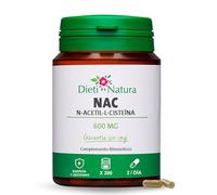 Dieti Natura NAC N-Acetil Cisteína 600 mg - 200 Cápsulas - Antioxidante - Apoyo al Glutatión y Función Hepática - Sistema Inmunitario - Más de 3 Meses de Suministro - Sin OMG