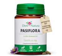 Dieti Natura Pasiflora 4500mg (Extracto 10:1) - 200 Cápsulas de Alta Concentración - Complemento Alimenticio para Dormir Mejor, Aliviar el Estrés, la Ansiedad y los Nervios - Relax y Sueño Profundo