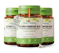 Dieti Natura Sueño Complex BIO 200 Cápsulas de Origen Vegetal (Pack de 3) - Sueño Complex con Valeriana, Pasiflora y Melisa - Favorece el Sueño y Calma el Sistema Nervioso - Garantía Sin OGM