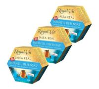 Dietisa Royal-Vit Jalea Real Infantil Defensas - Pack Ahorro 3 x 20 Viales - Con Equinácea, 600mg Jalea Real, Vitaminas B, C y D - Sin Gluten y Sin Lactosa - Para Sistema Inmunitario - Sabor Fresa