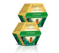 Dietisa Royal-Vit Jalea Real Studio - Pack Ahorro 2 x 20 Viales - Complemento Alimenticio con Jalea Real y Extracto de Kola - Para Concentración y Memoria