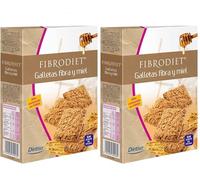 Dietisa - Suplemento Fibrodiet 400G Galletas Fibra Y Miel (Paquete de 2)