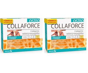 Dietmed | Collaforce Osteo - 20 Sobres | Colágeno, MSM & Harpagofito | Glucosamina y Condroitina | Sabor a limón | 1 al día (Paquete de 2)