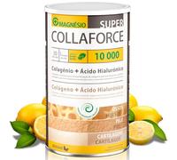 Colágeno Hidrolizado, Magnesio y Ácido Hialurónico - Con Vitamina C y Vitamina D3 - Sabor Limón - Apoya Articulaciones, Piel y Músculos - Collaforce Super 10.000 Dietmed - 450 gramos
