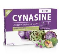 Detox Natural y Función Hepática - Con Cardo Mariano, Alcachofa y Brassicare™ - Colina y Vitamina C - 20 Ampollas Sabor Limón - Dietmed Cynasine Detox