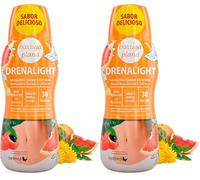 DietMed Drenalight Barriga Plana - Solución Oral 600 ml - Naranja Roja Moro 400 MG - Guaraná 300 MG y Café Verde 300 MG - Ortosifón y Extractos Vegetales - Preparado para 30 Días (Paquete de 2)