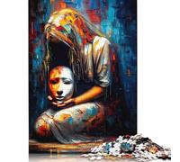 Dietro la maschera - Puzzle espressionista astratto 1000 pezzi per adulti Puzzle per adolescenti Regali Gioco Educativo Sfida Giocattolo 1000 pezzi (75x50 cm)