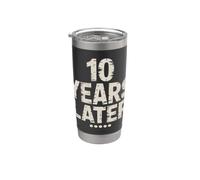Diez años después, divertida fiesta de cumpleaños de 10 años Vaso térmico de acero inoxidable de doble pared