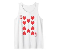 Diez de Corazones | Royal Flush Group Costume Playing Card Camiseta sin Mangas