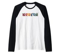 Diez Lords A Leaping - Plantilla Recortada, Estilo 4 Camiseta Manga Raglan