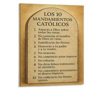Diez Mandamientos Poster Educacion Cristiana Biblia Referencia