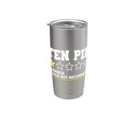 Diez Pin Funny Bowling Cita Diseño Hombres Mujeres Diciendo Bowler Vaso térmico de acero inoxidable de doble pared