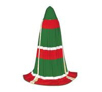 DIEzig Capa larga con capucha de la bandera de la República de Chechenia para adolescentes, gótica, fantasía, medieval, cosplay, disfraz