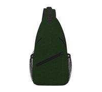DIEzig Hunter Green - Bolsa cruzada con estampado de pétalos florales en el pecho para hombres y mujeres, bolsa cruzada para viajes, senderismo, Black, Talla única