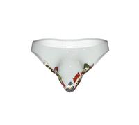 DIEzig Lindos búhos de Navidad con estampado de ramas suaves y elásticos para hombre, ropa interior de uso diario, ajuste suave, cómodo regalo, Negro, S