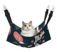 DIEzig Mapa de Japón con símbolo cultural de jaula mediana hamaca colgante cama suave para gatito, hurón, cachorro o mascota pequeña
