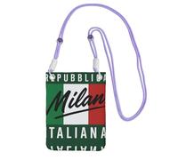 DIEzig Milan, Italy - Funda cruzada para teléfono con estampado de Milán, Italia, para adultos, con correa de hombro desmontable, Purple, Talla única