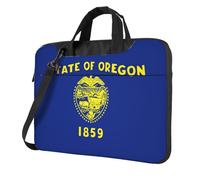 DIEzig Oregon State Flag - Bolsa para ordenador portátil, tela Oxford, tela suave, cómoda funda acolchada para uso diario, Black, 15.6 inch