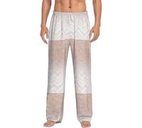 DIEzig Pantalones de descanso para hombre con bonito patrón brillante, ropa de dormir de franela con cintura elástica, pantalones de pijama acogedores para el hogar, Negro, XXXL