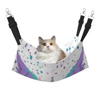 DIEzig Purple Wings - Hamaca de jaula mediana para colgar, cama suave para gatitos, hurones, cachorros o mascotas pequeñas