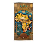 DIEzig Toalla de baño larga con estampado de mapa del mundo abstracto para vacaciones junto a la piscina junto al mar