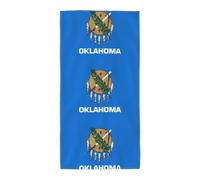 DIEzig Toalla de baño larga estampada con la bandera del estado de Oklahoma para vacaciones junto a la piscina junto al mar
