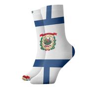 DIEzig West Virginia State Flagcasual Comfort Crew Socks, calcetines ligeros y transpirables para actividades al aire libre