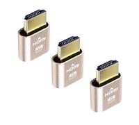 DIFCUL Emulador de Pantalla, Dummy Plug HDMI 4K emulador Pantalla para Gestión remota PC 4K hasta 3840 x 2160 @ 60Hz (3 Piezas)