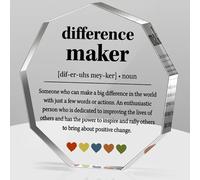 Diference Maker Gifts Thank You Gifts for Leader Boss Best Mom Mentor Coach Boss Manager Coworker Teacher Apreciation Quote Difference Maker Home Office Desk Decorativo Letreros Placas