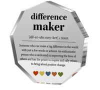 Diference Maker Gifts Thank You Gifts for Leader Boss Best Mom Mentor Coach Boss Manager Coworker Teacher Apreciation Quote Difference Maker Home Office Desk Decor Signs Places