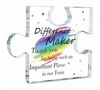 Diference Maker - Regalo de agradecimiento para enfermeras, empleados, placa acrílica, día del jefe, despedida, jubilación, regalo de agradecimiento para mujeres y hombres, jefes, compañeros de