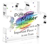 Diference Maker - Regalos para el día de los jefes para mujeres y hombres, placa acrílica de agradecimiento para empleados, día del jefe, despedida, jubilación, regalos de agradecimiento para