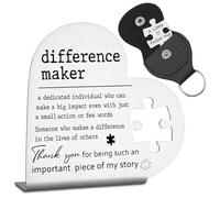 Diference Maker Regalos para mujeres, hombres, regalos de agradecimiento para compañeros de trabajo, mentor, jefe, líder, colega, voluntario, enfermera, médico, gerente, director, placas decorativas