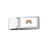 Diferencia de género e identidad Rainbow Equality Slim Money Clip Cartera de bolsillo de acero inoxidable