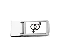 Diferencia de género Igualdad entre hombres y mujeres, cartera delgada con clip para dinero de acero inoxidable