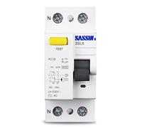 Diferencial 300ma 40a, SASSIN interruptor diferencial 300mA 2P 40A, 1P+N, 230V/380V, Fácil de instalar y cumple bien su función, Certificados CE, CB y TÜV, IEC 61008-1