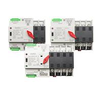 Diferencial Auto Rearmable 1 Uds 2/3/4P 100A 110V/220V Mini ATS interruptor de transferencia automática interruptores selectores eléctricos alimentación Dual PV carril Din energía Solar(4P,220V)