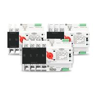 Diferencial Auto Rearmable 2P 3P 4P ATS interruptor de transferencia automática doble potencia interruptores selectores eléctricos ininterrumpida 63A 100A(3P,230V 125A)