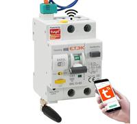 Diferencial Auto Rearmable con control por WIFI Superinmunizado - 63A 30mA - RCBO con Protección Magnetotérmica contra Sobrecorriente - Clase A - Control Remoto