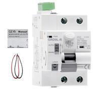 Diferencial Auto Rearmable,Dispositivo de Rearme Automático AC 220V 2P 63A Interruptor Automático 6KA ELCB RCCB RCD Dispositivo De Rearme Interruptor