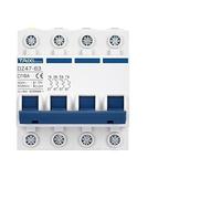 Diferencial Auto Rearmable Disyuntor de CA for motor curva D DZ47, 10 A ~ 125, 400 V, interruptor arranque, máquina, equipo industrial, bomba agua, alta corriente(4P,10A)