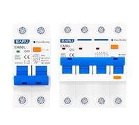 Diferencial Auto Rearmable Disyuntor diferencial de corriente residual RCBO, 2P, 4P, tipo C, CA 230 V, protección contra fugas, sobrecarga y cortocircuito(4P,20A)