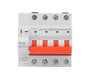 Diferencial Auto Rrearmable 4P DIN RAIL WIFI SMART Circuit Interruptor Interruptor automático Overload Protección de cortocircuito for el hogar inteligente(100A)