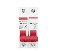 Diferencial Rearmable Disyuntor 2P DC 1000V MCB Mini disyuntor solar Interruptor de protección contra sobrecarga 6A 10A 16A 20A 25A 32A 40A 50A 63A DC1000V Fotovoltaico(20A)