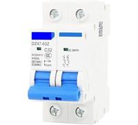 Diferencial Rearmable Disyuntor pequeño de CC DZ47-63Z DC 2P Protector cortocircuito sobrecarga aire fotovoltaico 32A 63A(63A)