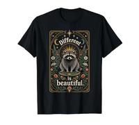 Diferente Es Hermoso Mapache Neurodivergente Autismo TDAH Camiseta gráfica económica, Hombre, Negro, L